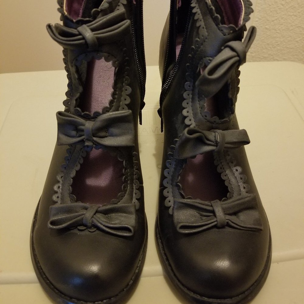 Gothic Heeled Boots by Mojo Moxy